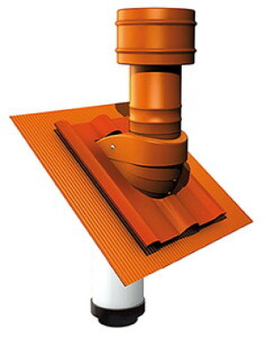 Systemair SDL 200 für 6-60° Set rot Dachhaubenset DN200 m. Universalpf. rot (313337)