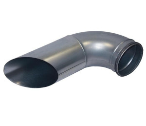 Systemair AB200 Ansaug/Ausblasbogen DN 200, Spiro verzinkt (313674)
