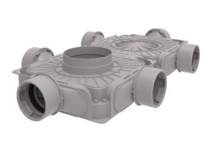 Systemair Tube F HV 6x90/DN160 Tube F Verteiler, horizontal 6x90/DN160 (146629)
