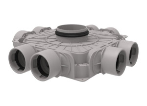 Systemair Tube F HV Vert. 8x75/125 Tube F Verteiler, horizontal 8x75/DN125 (146618)