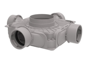 Systemair Tube F HV Vert. 4x90/160 FLEX+Verteiler, horizontal 4x90/DN160 (146621)