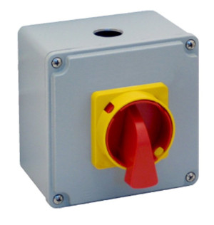 Systemair REV-6POL/F400-37kW R/Y 125A, IP65, 2NO, Schalter 0/1, rot/ gelb (162543)