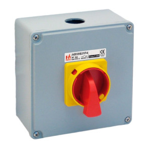 Systemair REV-6POL/F400-52kW R/Y 160A, IP65, 2NO, Schalter 0/1, rot/ gelb (239197)