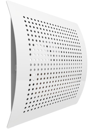 Systemair BOR-S-125-OVAL-SW Eckiger Wandauslass, Stahl, RAL9003, Stu (248084)