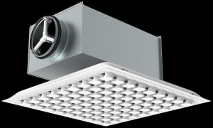 Systemair CAP-F-N-125-600-S-16-SW Eckiger Düsen-Auslass für 600mm Rasterde (251892)