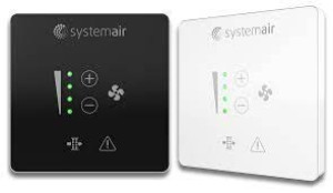 Systemair SAVE LIGHT weiß Display 3,5", 105x105x21mm, weiss mit Gr (319118)