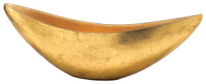 Flingora Jardinière »Ivett« - Fiberglas Schiffchen - Indoor - Metallisch Gold - 60 x 18,5 x 18 cm