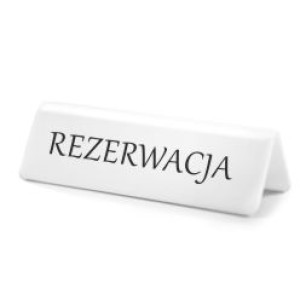 Tabliczka na stół, plexi przeźroczysta 15x7,5cm, 10 sztuk SNS11