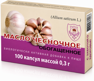Olej czosnkowy wzbogacony 100 kaps 0,3 gr