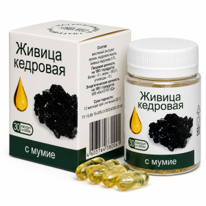 Żywica cedrowa 5% z mumio 30 kaps 500 mg