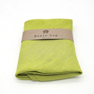 Bento-Bag aus Leinen mittel, Farbe: grün
