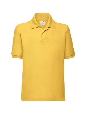 Fruit of the Loom Polo dziecięce 65/35 Kids Polo - ciemnożółty (34), 104 cm (3-4 lata)