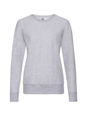 Fruit of the Loom Bluza damska lekka raglan - szary melanż (94), XS