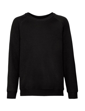 Fruit of the Loom Bluza dziecięca Classic Raglan - czarny (36), 128 cm (7-8 lat)