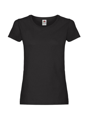 Fruit of the Loom Koszulka damska Original lady fit - czarny (36), L