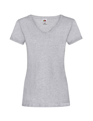 Fruit of the Loom Koszulka damska v-neck Valueweight - szary melanż (94), S