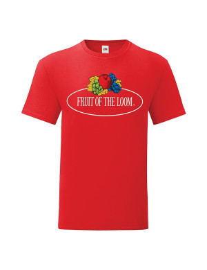 Fruit of the Loom Koszulka męska Iconic Vintage Logo duże - czerwony (40), XXL
