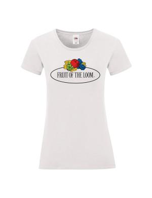 Fruit of the Loom Koszulka damska Iconic Vintage Logo duże - biały (30), M
