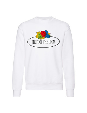 Fruit of the Loom Bluza Męska Classic Set-In Vintage Logo duże - biały (30), L