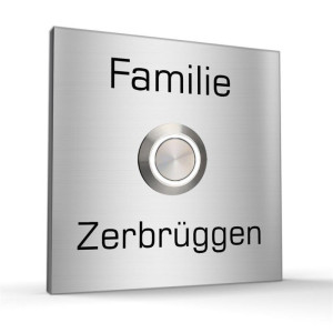 Klingelplatte 60x60mm Klingelschild