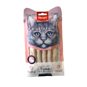 Leckere Thunfisch und Shrimps paste als Katzenleckerlie | 70g Packung | 5 Stiks mit je 14g Inhalt