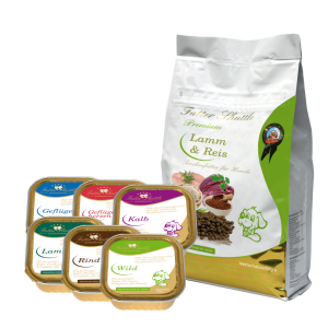 Angebot Hundefutter Sparpaket ? Lamm &amp; Reis Sensitiv Trockenfutter + Nassfutter Mix ? 10 kg + 18 × 150 g
