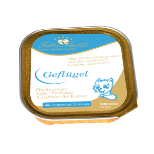 Hochwertiges Katzen Nassfutter | Geflügel 100g Schale. Hochwertiges Katzen Nassfutter von Futter Shuttle