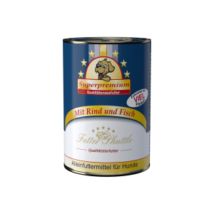 Hundefutter Nassfutter Rind mit Fisch 400g ? Hochwertiges Nassfutter für Hunde