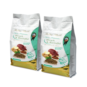 Getreidefreies Hunde Trockenfutter Sparpaket ? Hirsch &amp; Kartoffel Monoprotein ? 20 kg (2 × 10 kg)