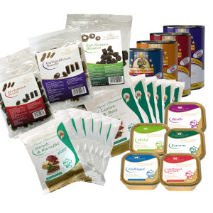 Hundefutter Probierpaket Premium Mix ? Trockenfutter, Nassfutter &amp; Leckerlies für Hunde