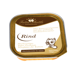 Katzenfutter Nassfutter | Rind 100g Schale. Hochwertiges Katzenfutter Nassfutter von Futter Shuttle