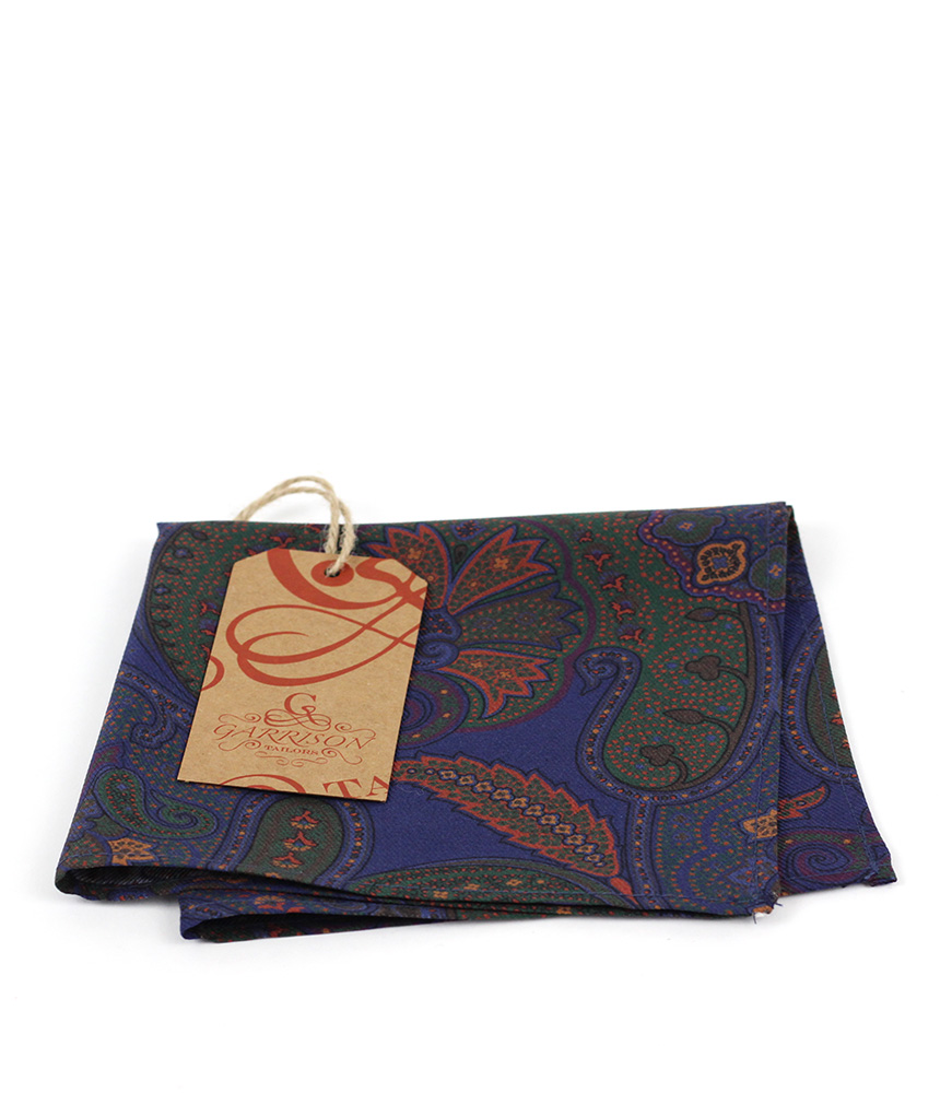 Silk Pocket Square - Blue