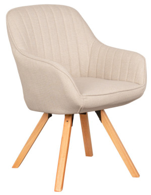 Esszimmerstuhl Matera beige drehbar FSC®-zertifiziert