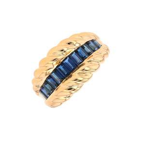 Gemme-les-bijoux Bague saphirs 1.60
