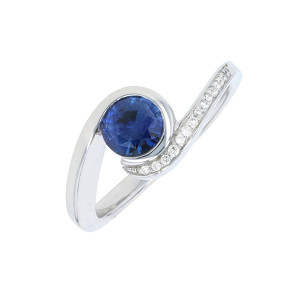 Gemme-les-bijoux Bague saphir 0.85
