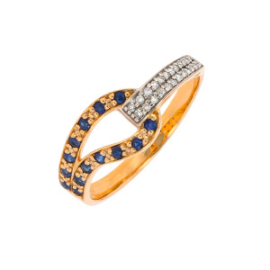 Gemme-les-bijoux Bague saphirs 0.14