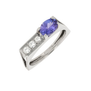 Gemme-les-bijoux Bague tanzanite 0.68
