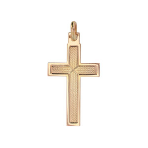 Gemme-les-bijoux Croix or rose 1.88g