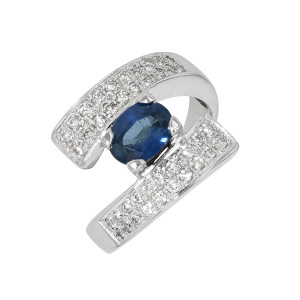 Gemme-les-bijoux Bague saphir 1.42