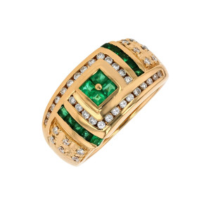 Gemme-les-bijoux Bague émeraudes 0.26
