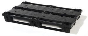 Plastpall, stablebar, LxBxH 1200x800x140 mm, maks. 800 kg