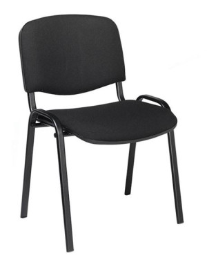 Møteromsstol Fiesta, 4-pk, med polstret rygg, svart/svart