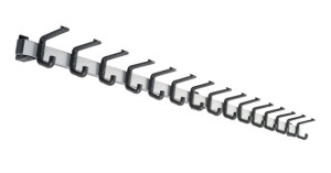 Knaggrekke, aluminium, 1500 mm, 15 knagger