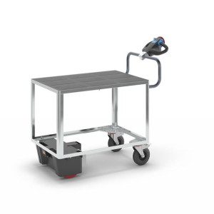Verstedvogner med elektrisk drift Edessa, 1 hylle i plast, LxBxH 1470
