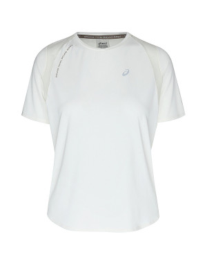 Asics Camiseta de running ROAD para mujer crema   M