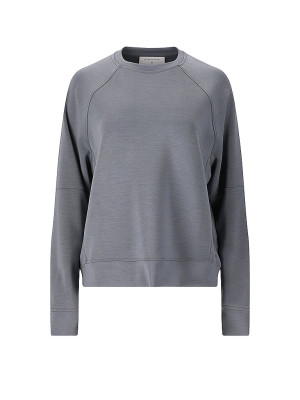 Athlecia Sudadera de fitness para mujer Jacey con cuello redondo gris   36