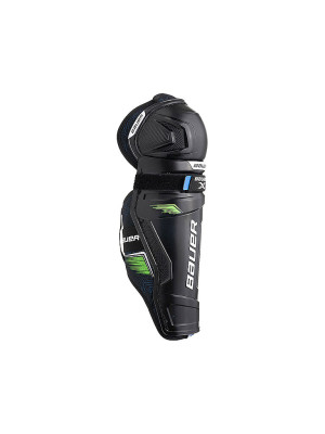 Bauer Espinilleras de hockey sobre hielo para niños X 2.0 negro   12