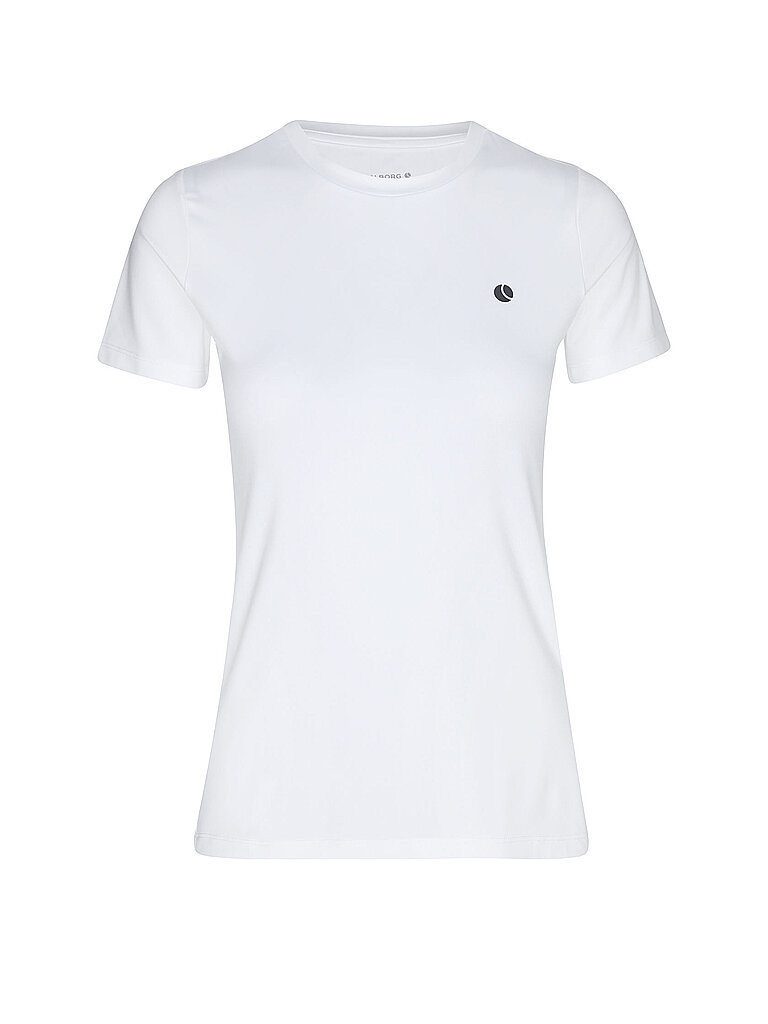 Björn Borg Camiseta de tenis Ace Slim para mujer blanco   S