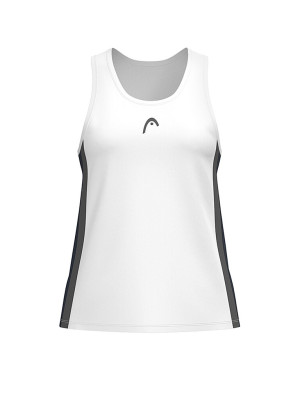 Head Camiseta de tirantes de tenis Club para mujer blanco   L