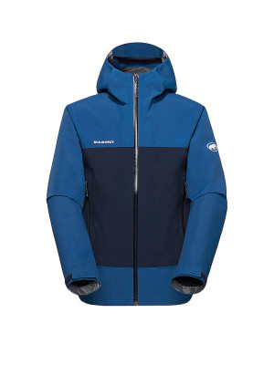 Mammut Chaqueta de senderismo para hombre Crag 2,5L con capucha azul   XXL